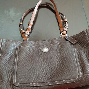 Brown leather Coach bag